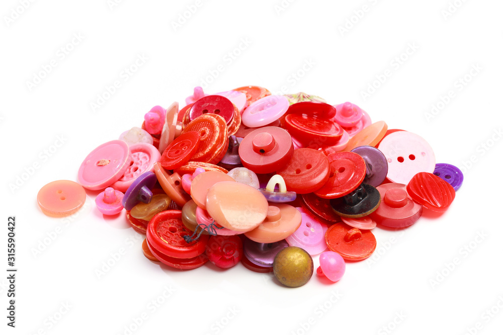 Buttons for clothes on white background using for concept of Button Day. Image Buttons for clothes on white background using for concept of Button Day. Image