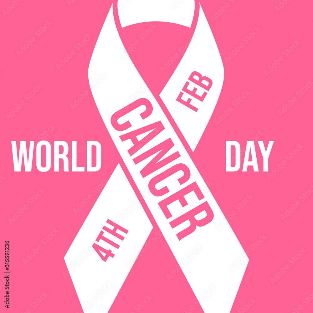 Fototapeta premium World Cancer Day Banner Social Media Square Size