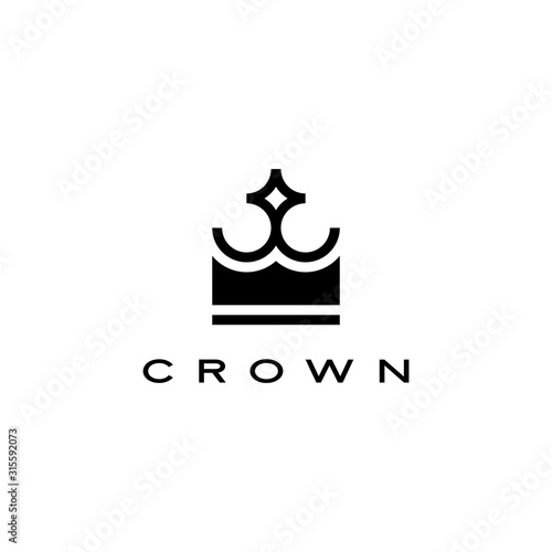 crown logo vector icon illustration