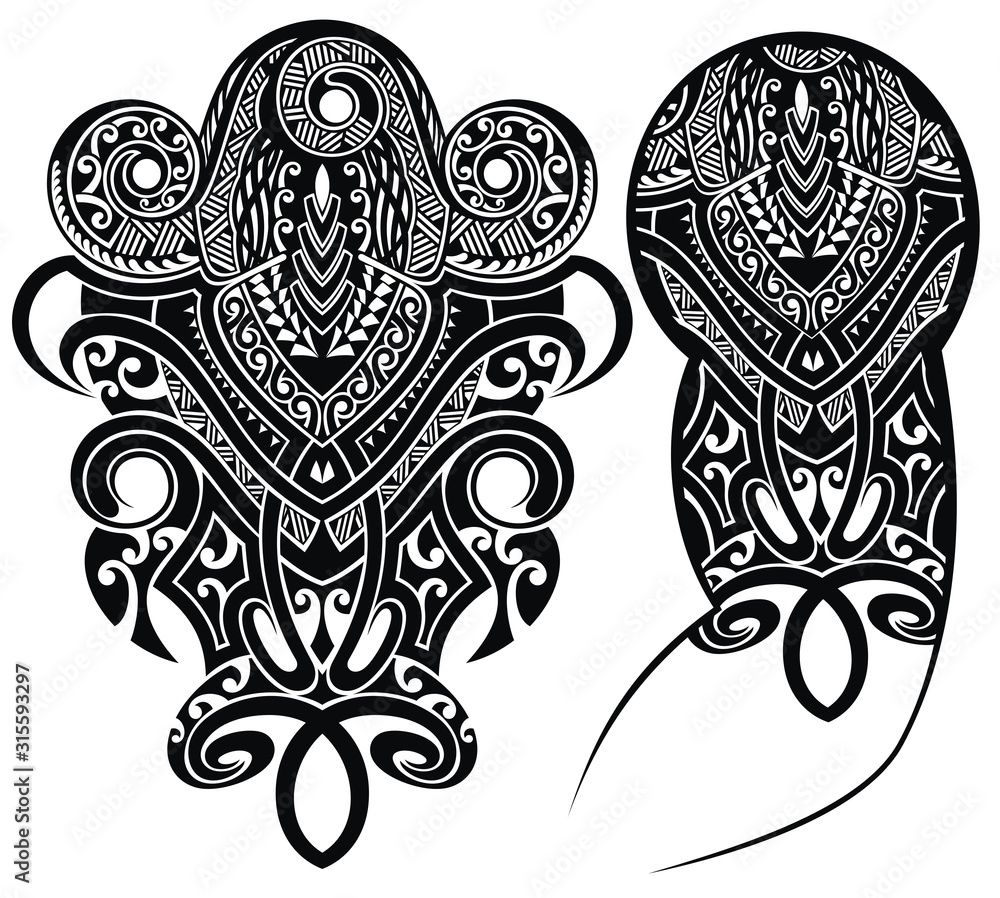 Tribal Style Tattoo Stock Illustration - Download Image Now - Abstract,  Art, Computer Graphic - iStock