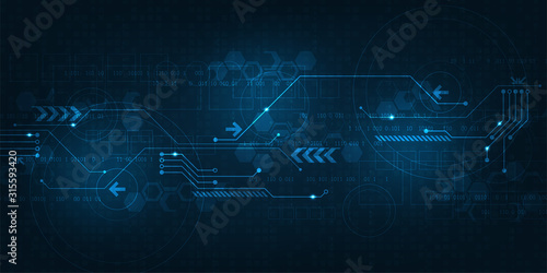 Vector abstract background of digital technology work.