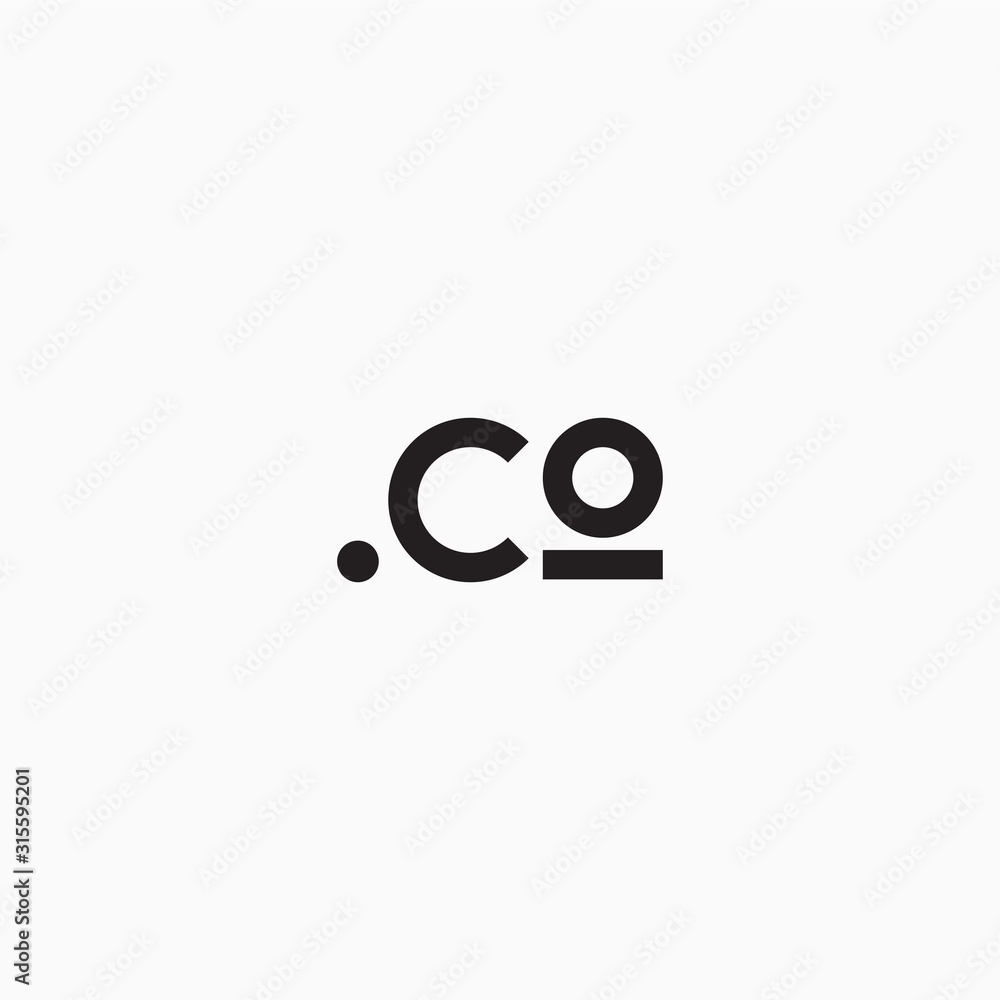 Letter CO logo design template vector illustration - obrazy, fototapety, plakaty 