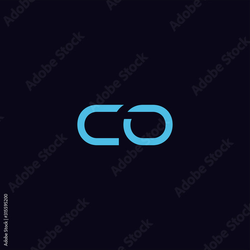 Letter CO logo design template vector illustration