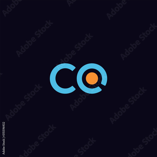 Letter CO initial logo design template vector illustration
