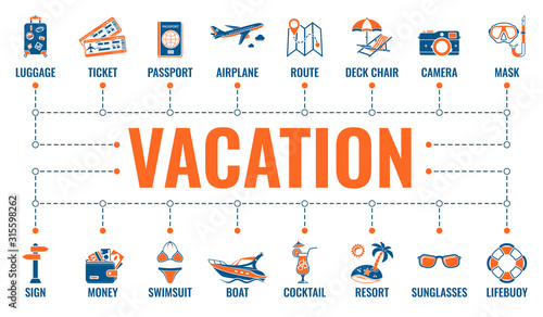 Vacation Time and Tourism Banner
