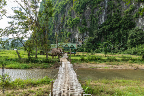 Staircase to Patok Cave in Nong Khiaw - Laos photo