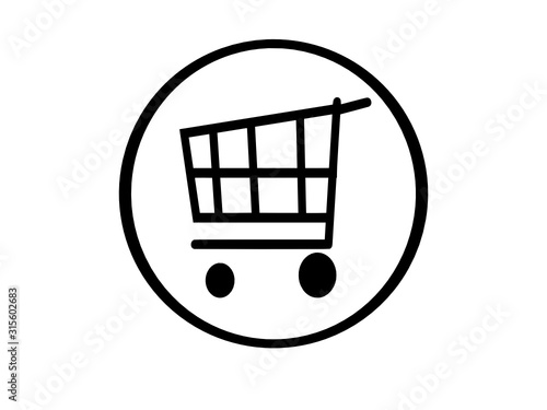 Einkaufwagen Icon für Online Shop