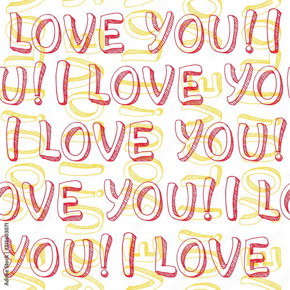 Seamless vector pattern with Love. Hand lettering love stock illustration – stock illustration Seamless vector pattern with Love. Hand lettering love stock illustration – stock illustration