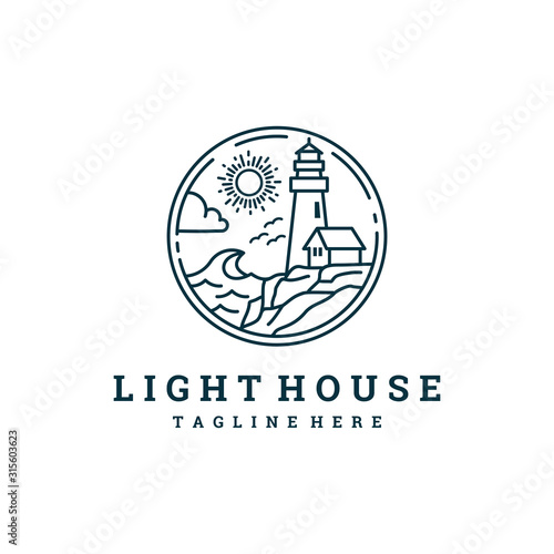 creative light house logo design