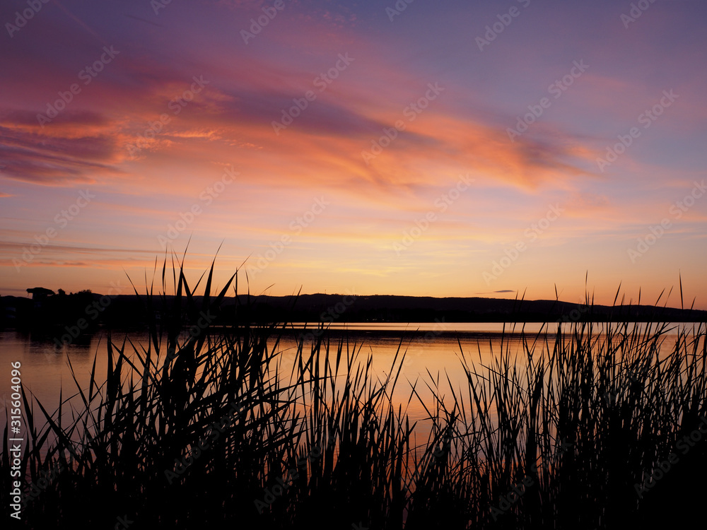sunriset over lake Balaton near Keszthely, Hungary sunriset over lake Balaton near Keszthely, Hungary