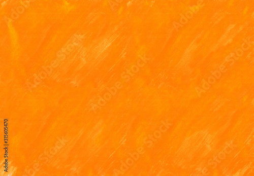 オレンジ色の水彩絵の具塗った色斑テクスチャ