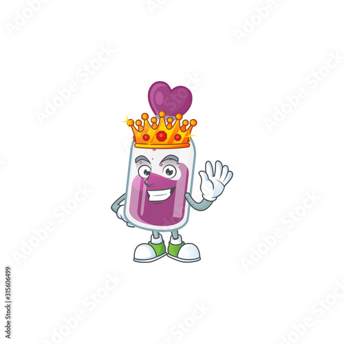 A stunning of purple potion stylized of King on cartoon mascot style