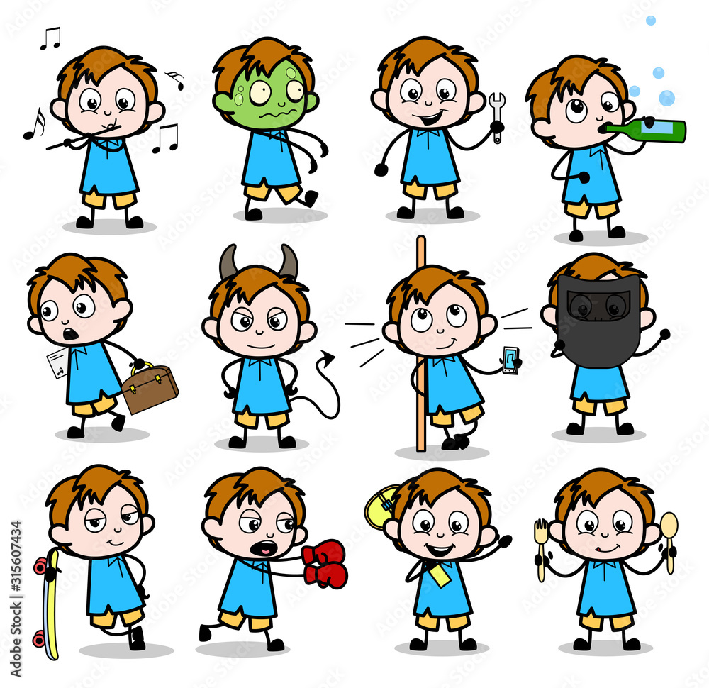 Cartoon Office Guy - Collection of Concepts Vector illustrations Cartoon Office Guy - Collection of Concepts Vector illustrations