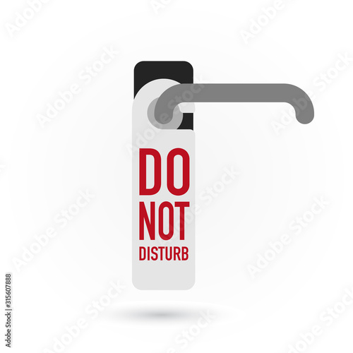 Do not disturb sign. Vector icon