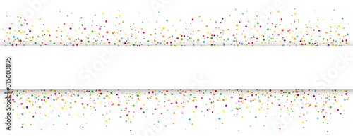 Long Colored Confetti Paper Banner