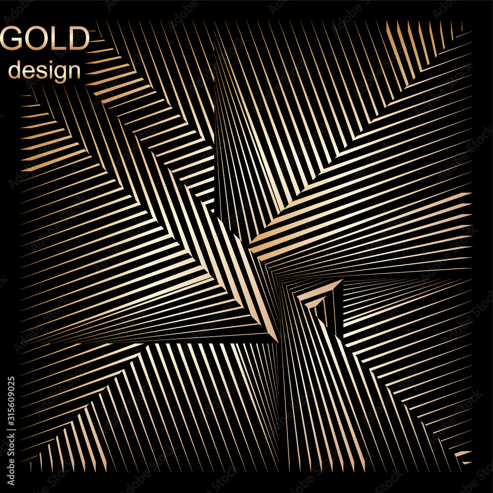 Abstract halftone lines gold background, geometric dynamic pattern, vector modern design texture. Abstract halftone lines gold background, geometric dynamic pattern, vector modern design texture.