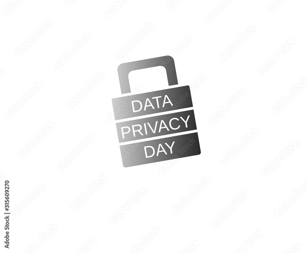 Data Privacy Day. Vector illustration with lock sign Data Privacy Day. Vector illustration with lock sign