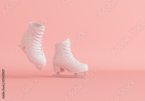 Принти на полотні Flying White Figure Skates