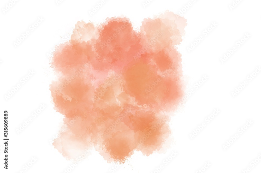 Orange peach paint puff background card