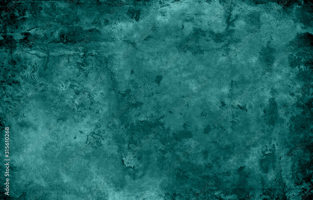 Obraz premium Beautiful Abstract Grunge Old background. Turquoise Dark Wall texture. 