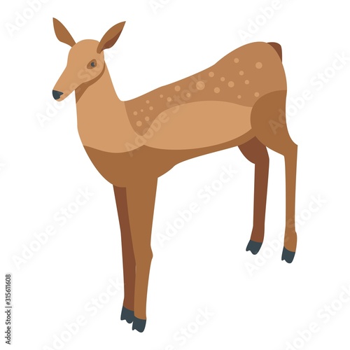 Bambi deer icon. Isometric of bambi deer vector icon for web design isolated on white background