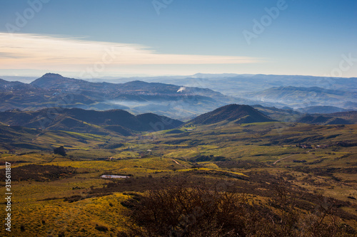 View of the typical Sicilian countryside © bepsphoto