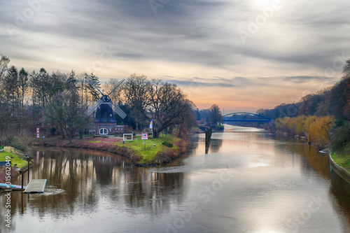 Alte Mühle am Fluss Hase in Meppen im Emsland photo