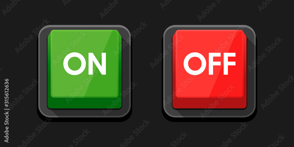 On - Off Switch Power Button Symbol Icon Vector Design Illustration On - Off Switch Power Button Symbol Icon Vector Design Illustration