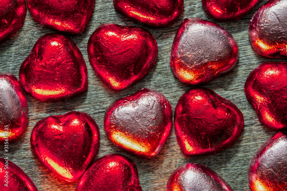 valentines day background with red and pink heart shape chocolate valentines day background with red and pink heart shape chocolate