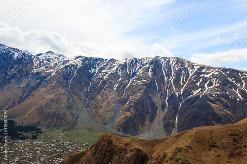 View on the Caucasus mountains in Georgia