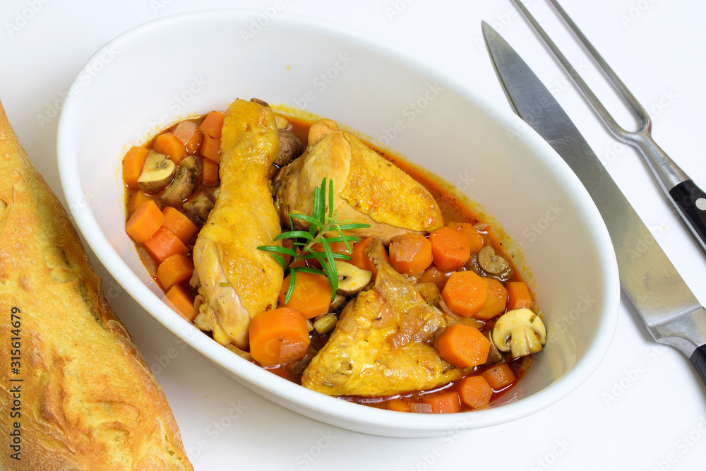 Fototapeta premium Coq au vin