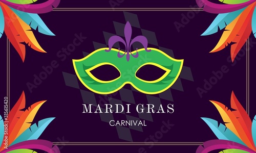Canvas Print Mardi gras carnival party design
