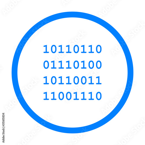 Binärcode und Kreis