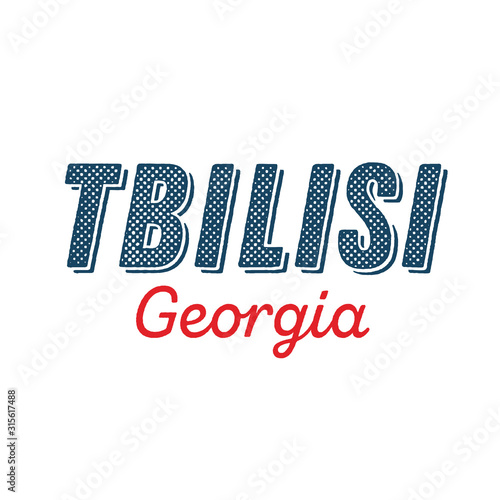Tbilisi city calligraphy vector quote