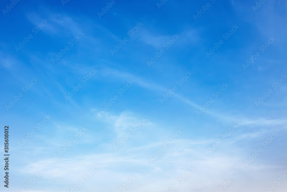beautiful blue sky with soft cloud