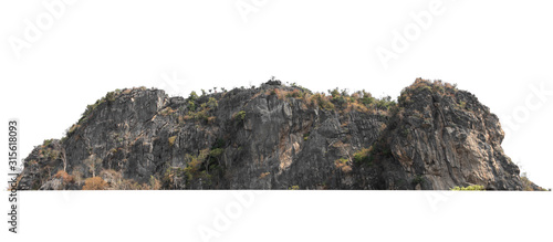 mountain rock isolate on white background