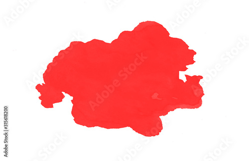 Continuous shapeless red watercolor stain. Use as a background for any design.