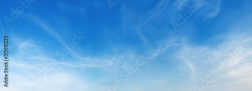 panorama blue sky with soft cloud