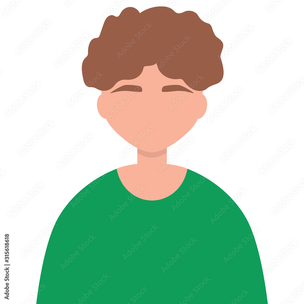 American man flat design isolated on white. Cartoon Vector illustration American man flat design isolated on white. Cartoon Vector illustration