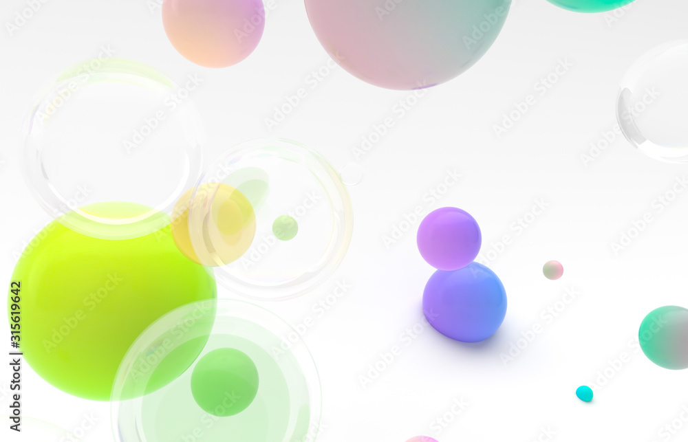 Abstract 3d art background. Colorful gradient floating liquid blobs, soap bubbles. Abstract 3d art background. Colorful gradient floating liquid blobs, soap bubbles.