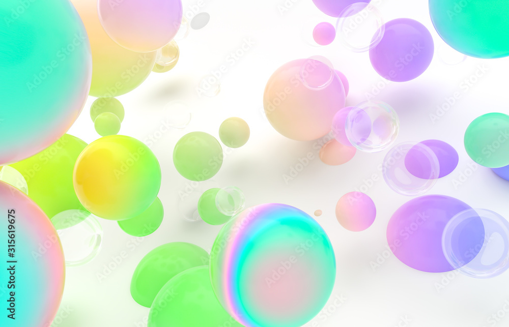Abstract 3d art background. Colorful gradient floating liquid blobs, soap bubbles. Abstract 3d art background. Colorful gradient floating liquid blobs, soap bubbles.