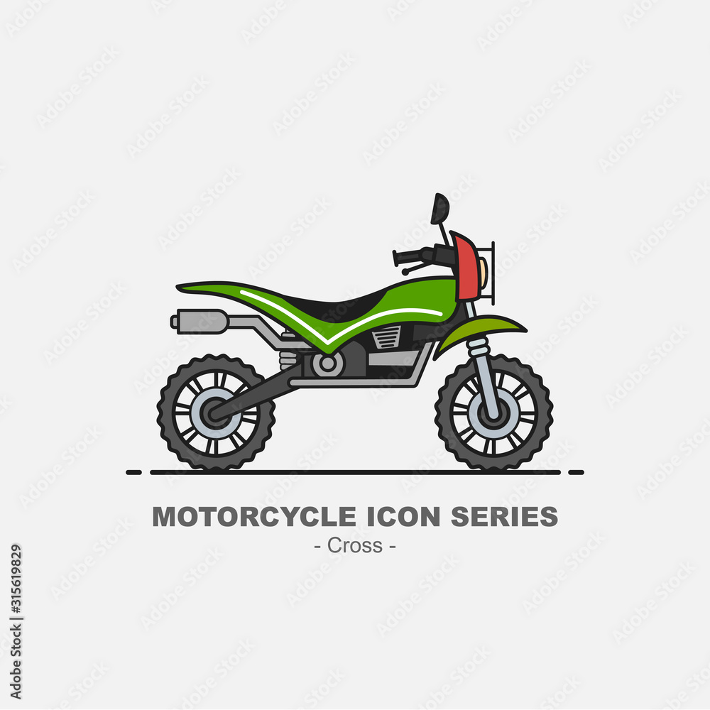 vector motorcycle icon series cross bike vector motorcycle icon series cross bike