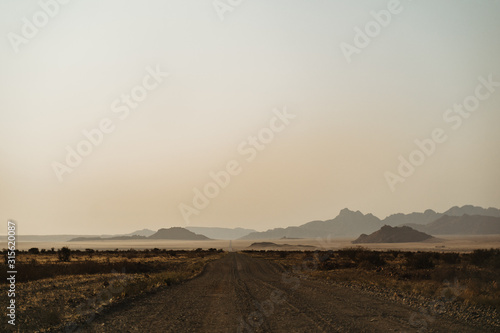 Dirt road in in Hardap Karas region  Namibia