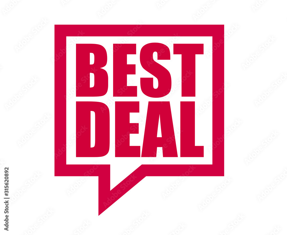 red vector banner best deal