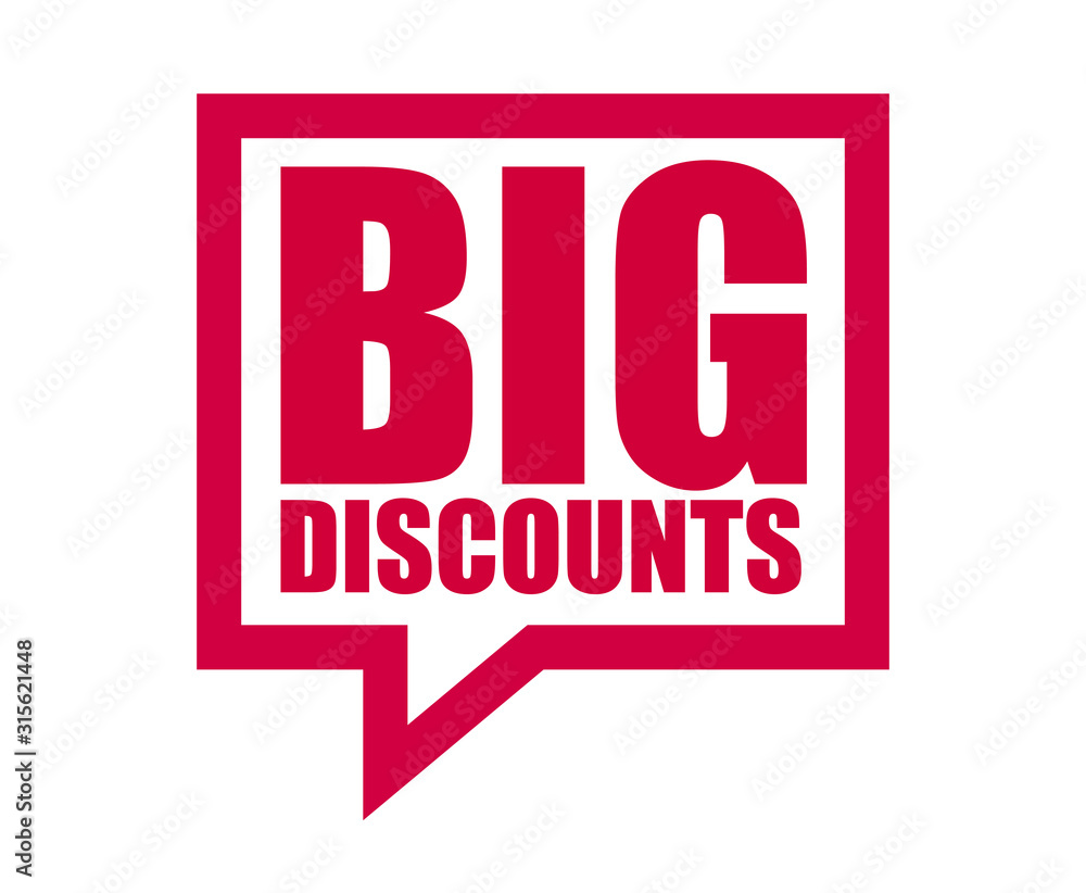 red vector banner big discounts red vector banner big discounts