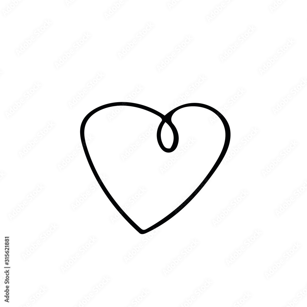 heart hand drawn in scandinavian style. Element for design in doodle style. heart hand drawn in scandinavian style. Element for design in doodle style.