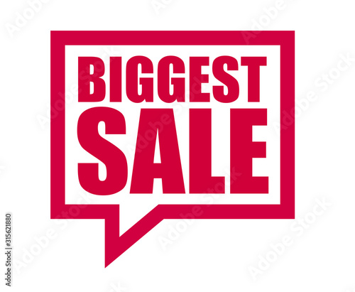 red vector banner biggest sale