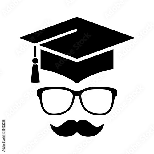 Student face vector icon