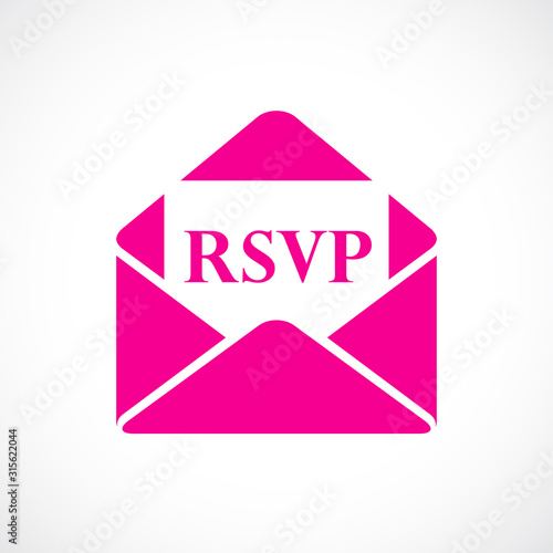 Rsvp message vector icon