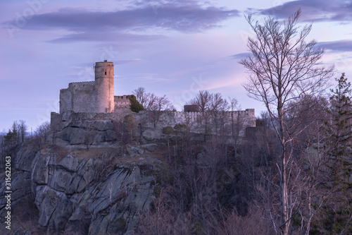 Ruins of the medieval castle of Chojnik in the Karkonosze Mountains - Poland, Jelenia Góra